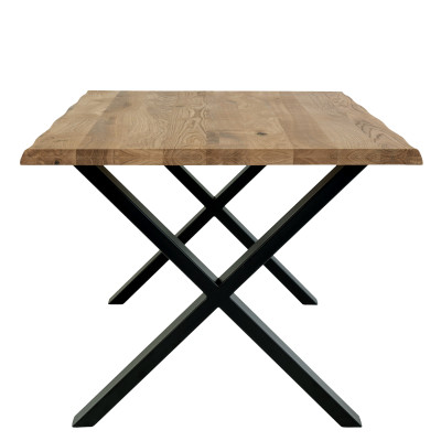 CALVI-Mesa de comedor para 10 personas 240 cm roble macizo