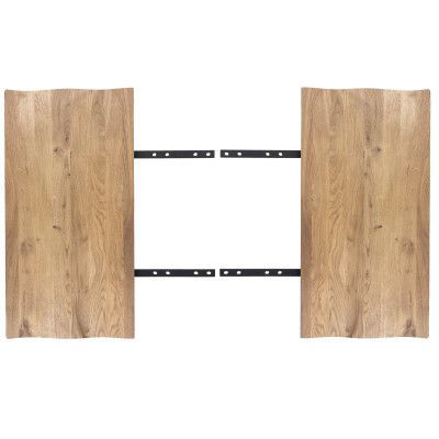 CALVI- Lot de rallonges (2x50cm) chêne pour tables 140/200/240 cm