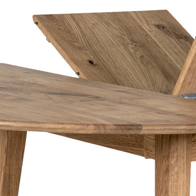 MEGEVE-Table à manger avec allonge papillon chêne ø118/158 cm