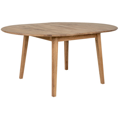 MEGEVE-Mesa de comedor extensible tipo mariposa roble ø118/158 cm