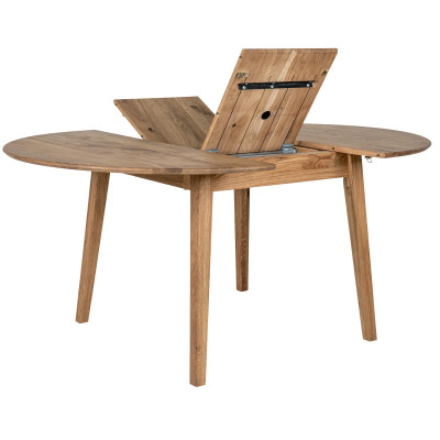 MEGEVE-Table à manger avec allonge papillon chêne ø118/158 cm