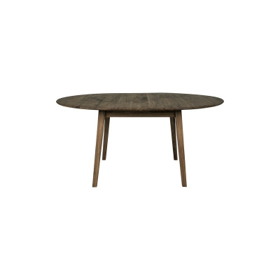 MEGEVE-Mesa de comedor extensible roble ahumado ø118/158 cm