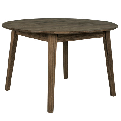 MEGEVE-Mesa de comedor extensible roble ahumado ø118/158 cm