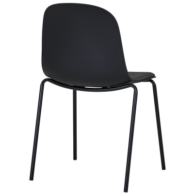 VICK-Stuhl aus Stoff ABS und schwarzem Stahl (x2)