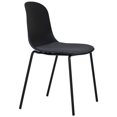 VICK-Stuhl aus Stoff ABS und schwarzem Stahl (x2)