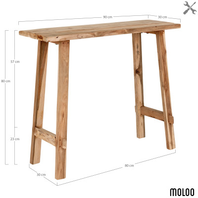 MEST-Consola en teca reciclada 90 cm