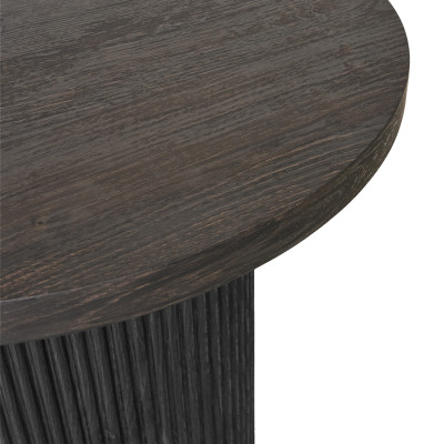 MIDO- Table à manger ronde 4 personnes  ø120 cm brun foncé