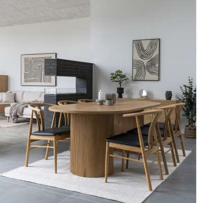 MIDO-Mesa de comedor para 6/8 personas 210 cm natural