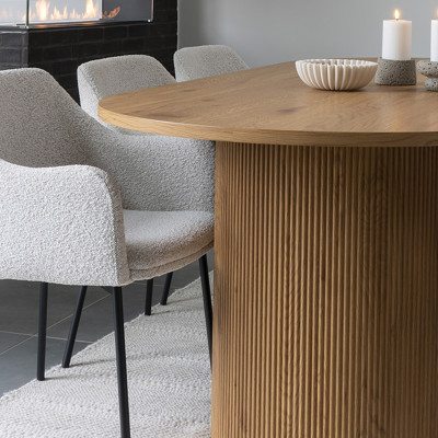 MIDO-Mesa de comedor para 6/8 personas 210 cm natural