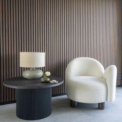 MIDO-Tavolino ø80 cm marrone scuro