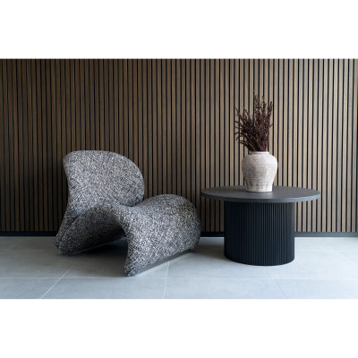 MIDO- Table basse ø80 cm brun foncé