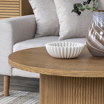 MIDO-Mesa de centro ø80 cm natural