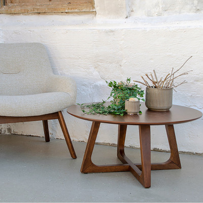 NIELSEN-Couchtisch aus Walnussholz ø75 cm