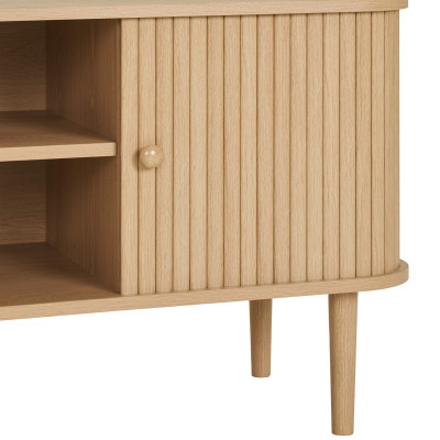 PERLE-Mueble para TV con acabado en madera natural 113 cm