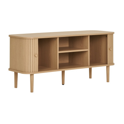 PERLE-Mueble para TV con acabado en madera natural 113 cm
