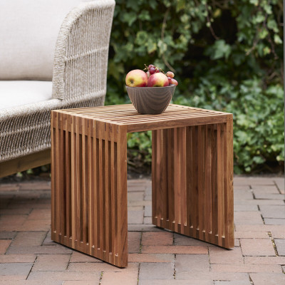 PLIM-Tavolino in teak massello riciclato 40x40 cm