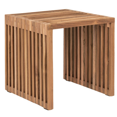 PLIM-Table d’appoint en teck massif recyclé 40x40 cm