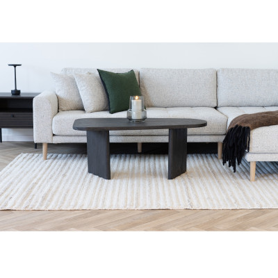 RETZ-Mesa de centro decorativa marrón oscuro 50x100 cm