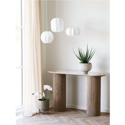 RHOD-Konsolentisch aus Keramik und Holzoptik 120 cm