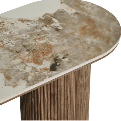 RHOD-Mesa consola de cerámica con efecto madera 120 cm