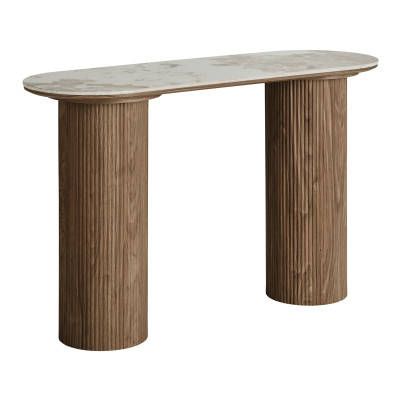 RHOD-Konsolentisch aus Keramik und Holzoptik 120 cm