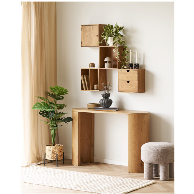 RIIS-Console bois naturel 114 cm