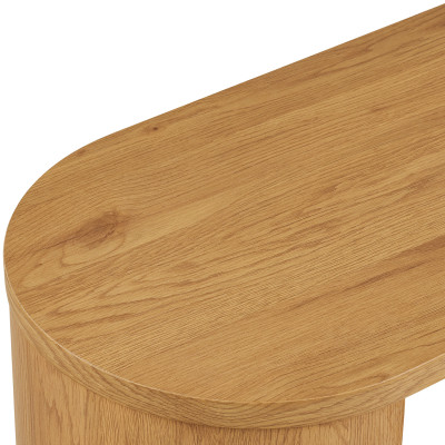RIIS-Consola de madera natural de 114 cm