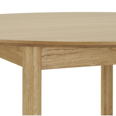 RIMINI-Mesa de comedor extensible Ø120 cm (170-220 cm) roble natural