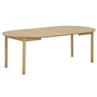 RIMINI-Table à manger extensible Ø120 cm (170-220 cm) chêne naturel
