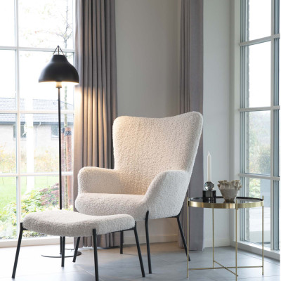 ROMA-Couchtisch aus messingfarbenem Stahl und Glas ø70 cm