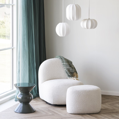 SAND-Grüner Beistelltisch aus Fiberglas ø 34 cm