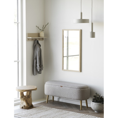 TRON-Mesa auxiliar de teca maciza ø40 cm