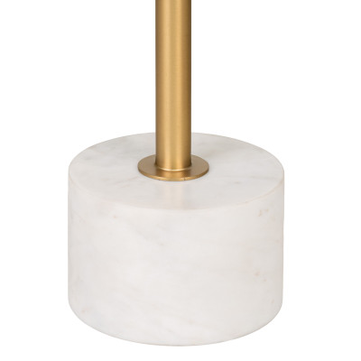 TWIN-Tavolino in acciaio ottone e marmo ø41 cm