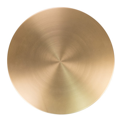 TWIN-Mesa auxiliar de acero latón y mármol ø41 cm