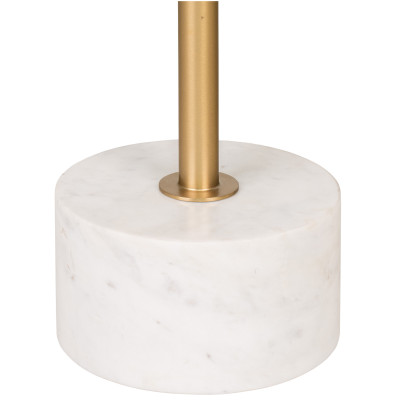 TWIN-Beistelltisch aus Stahl Messing und Marmor ø51 cm