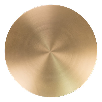 TWIN-Tavolino in acciaio ottone e marmo ø51 cm