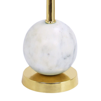 TWIN-Table d’appoint en acier laiton et marbre ø25 cm