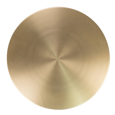 TWIN-Table d’appoint en acier laiton et marbre ø25 cm