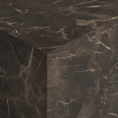 VAST-Couchtisch in brauner Marmoroptik 60 x 80 cm