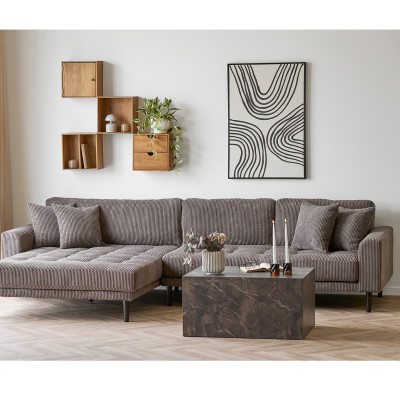 VAST-Couchtisch in brauner Marmoroptik 60 x 80 cm