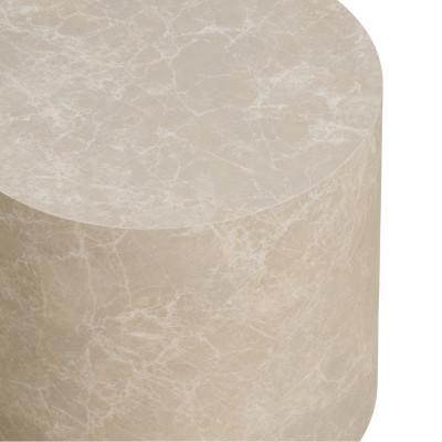 VAST-Set de 2 mesas de centro acabado mármol beige ø38 cm/ ø4 cm