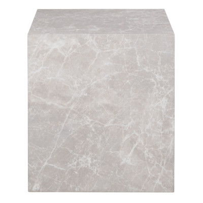VAST-Table basse décor marbre beige 40x40 cm