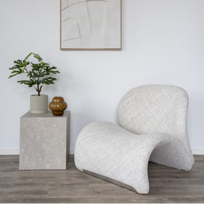 VAST-Couchtisch in beiger Marmoroptik 40 x 40 cm