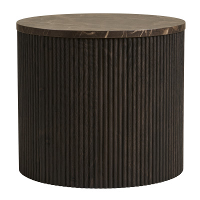VAST-Table basse décor marbre brun ø45 cm