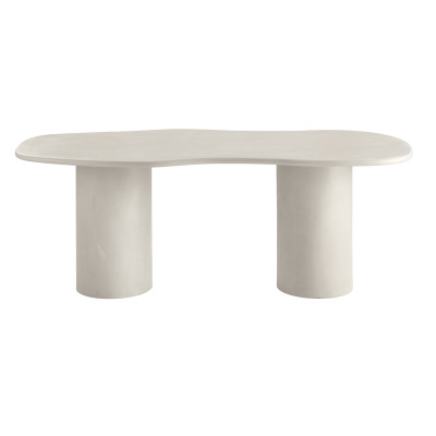 PAROS-Table à manger 8/10 personnes 200 cm en béton enduit