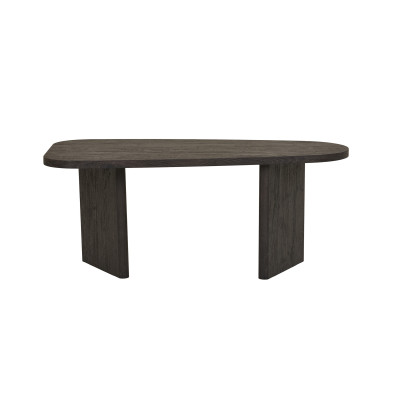 RETZ-Mesa de centro decorativa marrón oscuro 50x100 cm