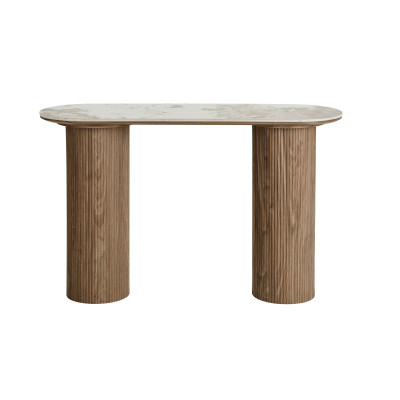 RHOD-Console en céramique et décor bois 120 cm