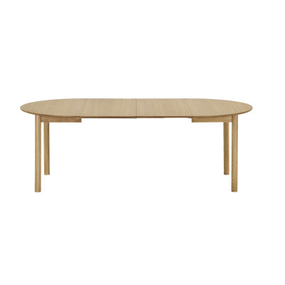 RIMINI-Mesa de comedor extensible Ø120 cm (170-220 cm) roble natural