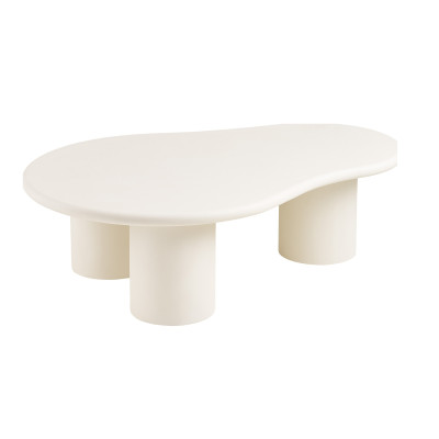 SOOM-Table basse organique effet béton 80x120 cm