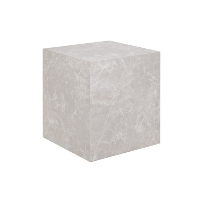 VAST-Couchtisch in beiger Marmoroptik 40 x 40 cm